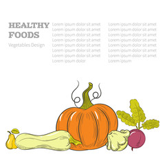 Vector concept of healthy food