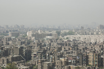Naklejka na ściany i meble Veduta panoramica della città del Cairo in Egitto 