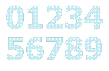 Polka dot pattern on number
