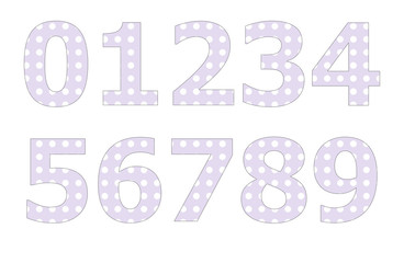 Polka dot pattern on number
