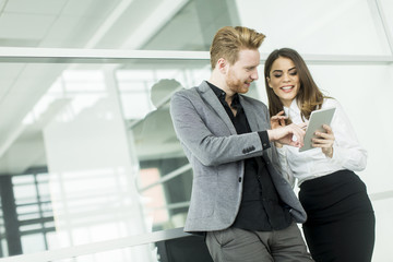 Young people working in the office