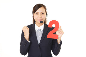 笑顔のオペレーター