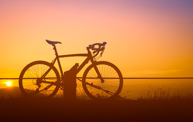 Fototapeta na wymiar silhouette bike