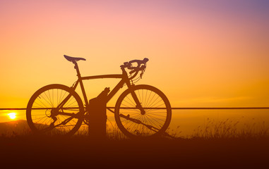 Fototapeta premium silhouette bike
