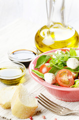 Caprese Salad and bread