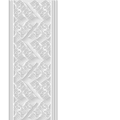 white background with a cutout ornamental border