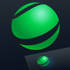 Abstract vector sign. Logotype for Ecology, Cosmetic activity and Pharmacy