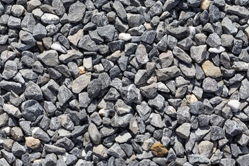 Crushed grey stones
