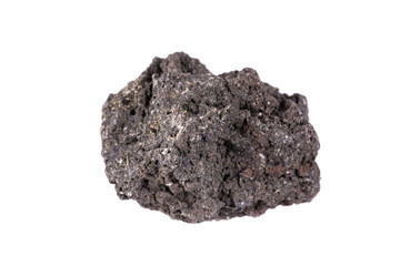 Volcanic stones on a white background