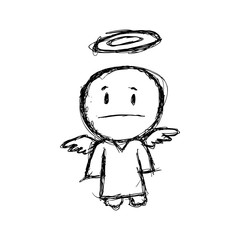 sketchy cartoon angel