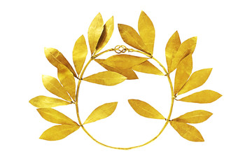 Fototapeta na wymiar Gold Laurel Wreath