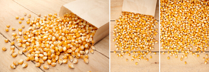 corn seeds on a wooden background © flydragon