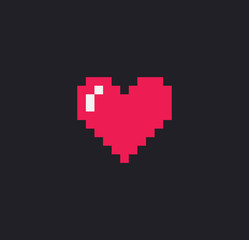 Obraz premium Pixel Heart