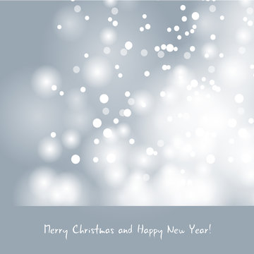 Abstract Christmas background greeting with snowfalls