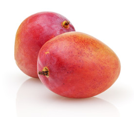 Mangoes isolated on white background with clipping path