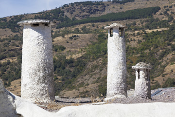 Chimneys in Capileira, Las Alpujarras, Granada province, Andalus