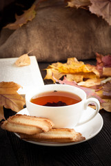 Autumn hot tea