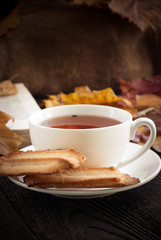 Autumn hot tea