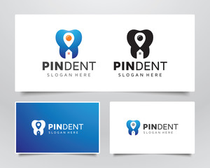 Dental House Pin Logo Template