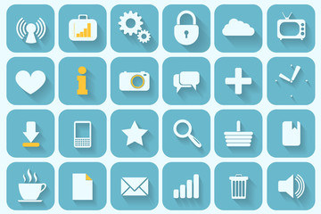 icons set retro