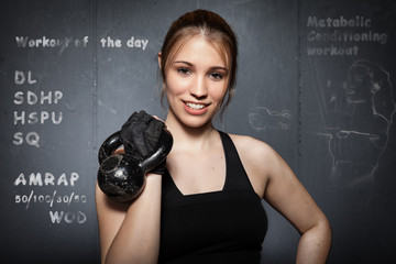 woman workout of the day  - cross fit wod