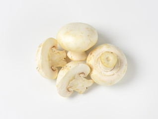 Fresh white cap mushrooms