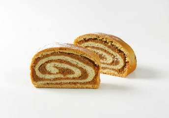 Walnut roll slices