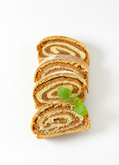 Walnut roll slices