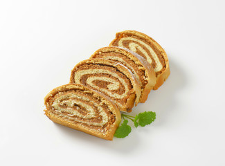Walnut roll slices
