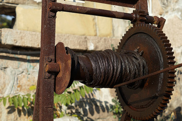 Gear gear rusty winch