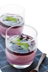 Panna Cotta with blueberries