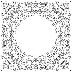 Abstract mandala frame mehndi elements 
