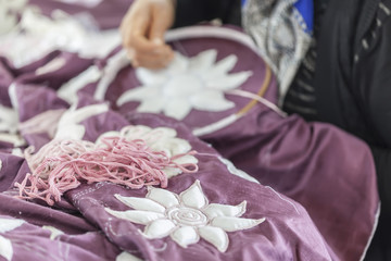 Fototapeta na wymiar Details of the applications in Anatolia crafts