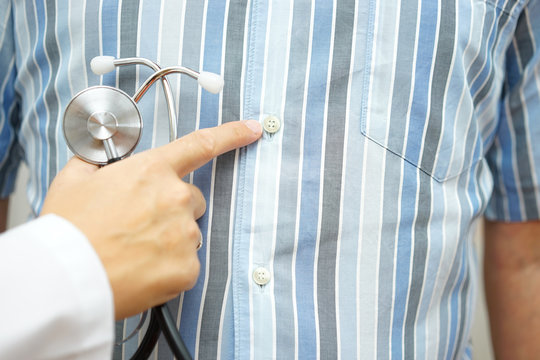 Doctor Pointing To Stomach, ..gastrointestinal Disorders