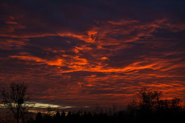 cloudy sky at sunset