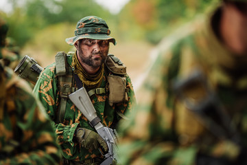 russian special squad engaged in the exploration of the area
