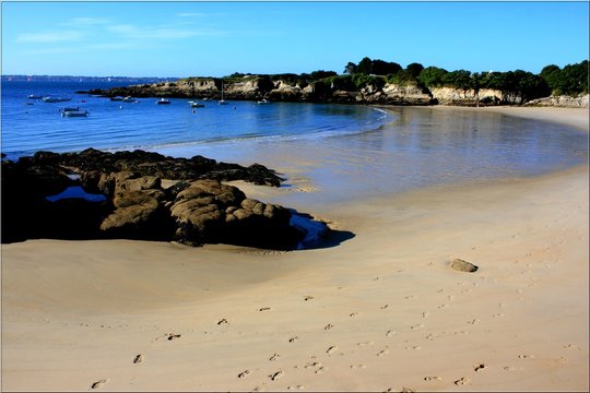 Plage du Perello entre Lomener et Kerroch, commune de Ploemeur (Bretagne, Morbihan, France)