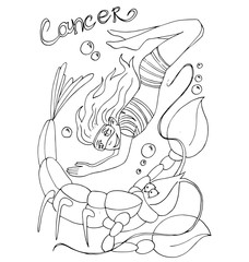 the children with animal zodiac and china horoscope hand drawing outline for coloring isolated on the white background.