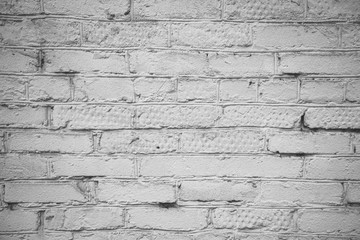Wall of white brick