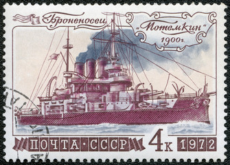 USSR - 1972: shows Battleship Potemkin