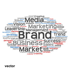 Vector conceptual business marketing word cloud