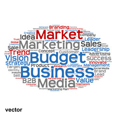 Vector conceptual business marketing word cloud