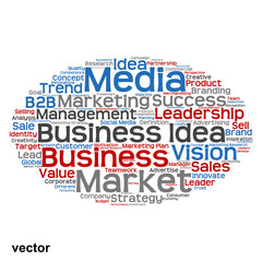 Vector conceptual business marketing word cloud