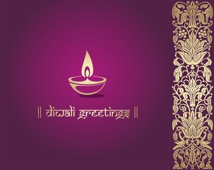 Oil lamp, Diwali greetings , royal Rajasthan, India © SIRIUS*