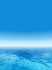 Obraz premium Konceptualna błękitna morze lub ocean woda z niebem
