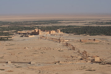 Overview of the Palmyra historic site, Syria