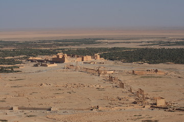 Overview of the Palmyra historic site, Syria