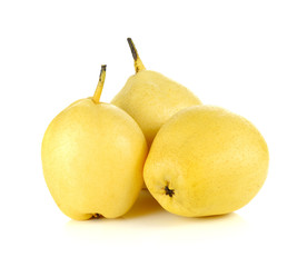 Fresh oriental pear on a white background