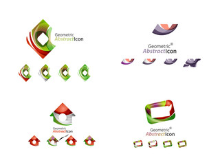 Universal abstract geometric shapes - business emblems