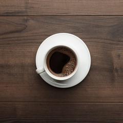 office table and cup of coffee